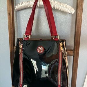 Spartina 449 Black and Red Satchel Bag